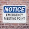 Signmission Emergency Meeting Point, 10 in W x Rectangle, Plastic OS-2PACK-NS-P-710-L-11860 - alternate 6